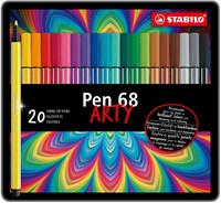 STABILO feutres Pen 68 - Boîte métal 20 couleurs - Qualité premium