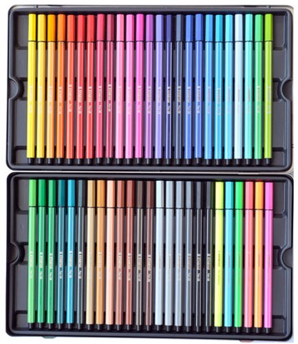 STABILO feutres - boîte métallique avec 50 couleurs premium