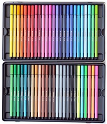 STABILO Pen 68 - Viltstift - Metalen Doos Met 50 Stuks