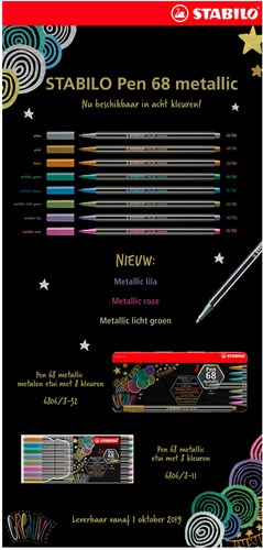 Stabilo feutre premium métallique - étui en métal avec 8 couleurs-2