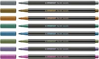Stabilo feutre premium métallique - étui en métal avec 8 couleurs-3