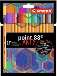 STABILO feutre fin ARTY set - 18 couleurs - stylos créatifs