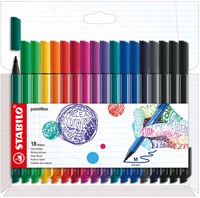 Stabilo set de feutres - pointMax pointe dure 18 couleurs étui créatif