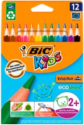 BIC crayons de couleur ECOlutions Evolution Triangle - 12 pcs - Triangulaires