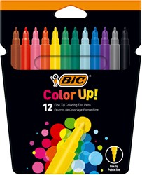 BIC feutres Color Up! lot de 12 - pointe fine - couleurs assorties