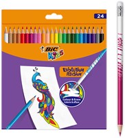 BIC Kids crayons de couleur effaçables - 24 pièces - set de coloriage enfants-2