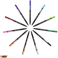 BIC Feutres fins pastel set - 12 couleurs - Intensity stylos créatifs-3