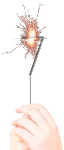 Folat bougie scintillante chiffre 7 décoration gâteau fête