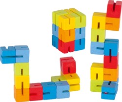 Goki puzzle en bois cube - jouet éducatif pour enfants