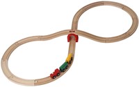 Train en bois jouet circuit 20 pièces set de train pour enfants-2