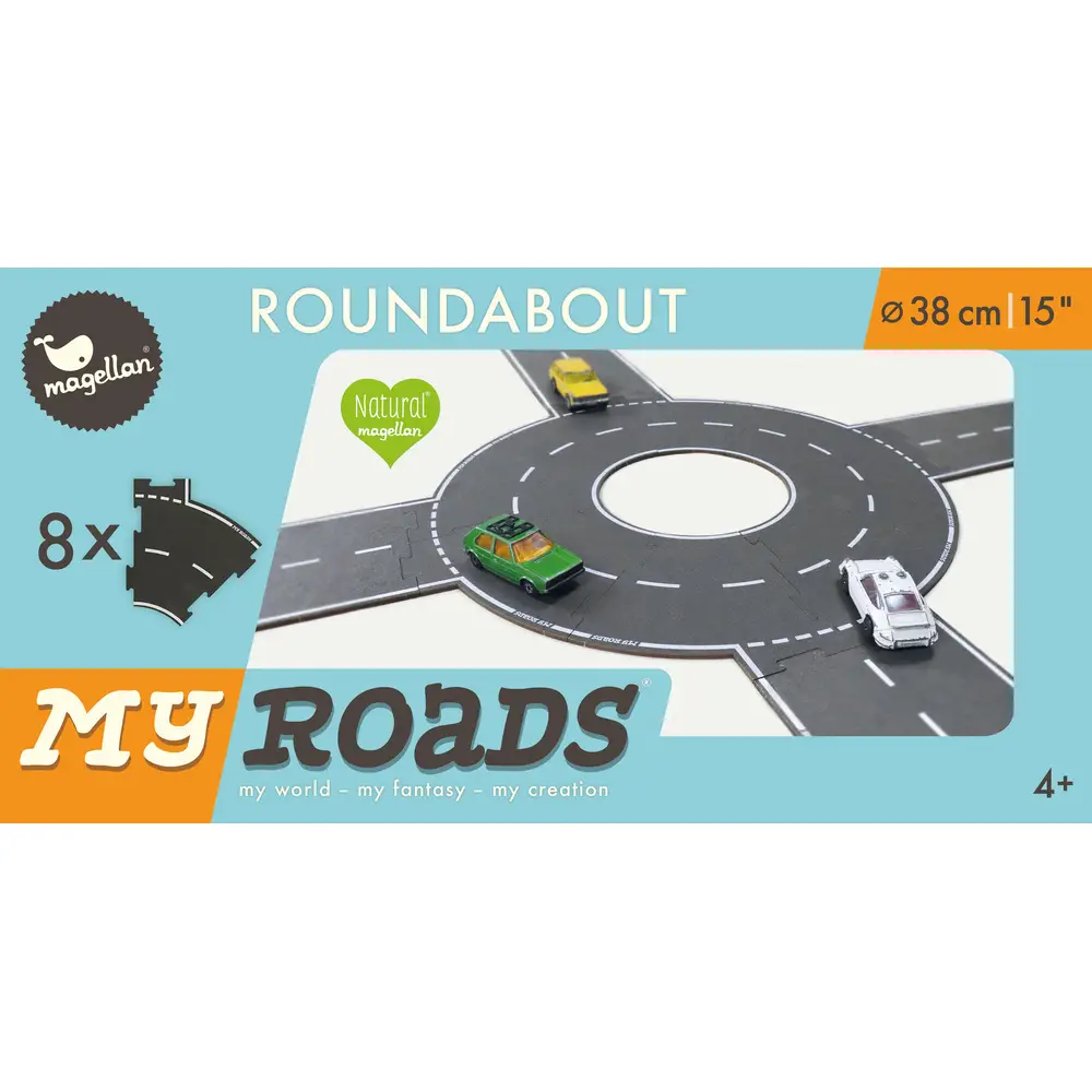 Magellan jouet MyRoads rond-point set d'extension bois durable