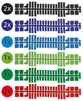 Ministeck mosaïque bandes de couleur plastique set d'extension 9 pièces-2