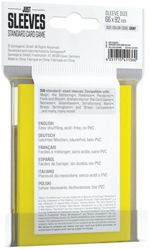 Asmodee protège-cartes jeu standard jaune 50 pièces - pochettes de protection-2