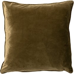 Dutch Decor coussin velours 45x45 cm vert olive canapé salon