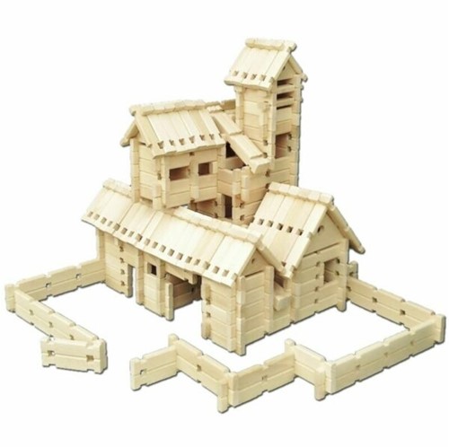 Logo-Burg houten bouwstenen 86 stuks