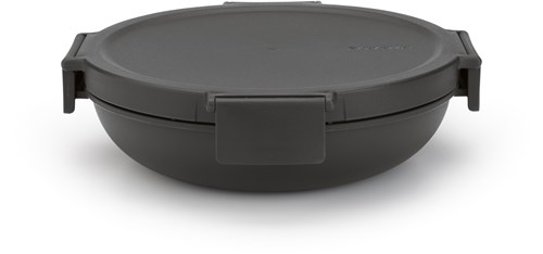 Brabantia bol à déjeuner 1L gris foncé - boîte repas réutilisable plastique-2