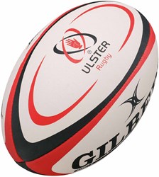 Gilbert ballon de rugby Replica Ulster taille 5 - ballon d'entraînement rouge