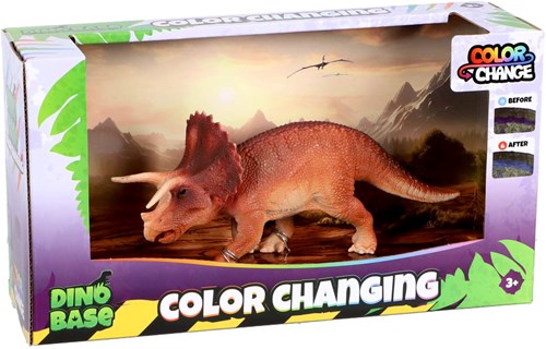 Dino Base jouet Triceratops dinosaure changeant de couleur bleu