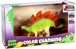 Dino Base Stégosaure dinosaure changeant de couleur jouet bleu