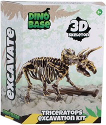Dino Base jouet Triceratops kit d'excavation 3D - squelette de dinosaure à construire