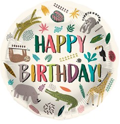 Folat ballon en aluminium animaux sauvages anniversaire 45cm - ballon coloré