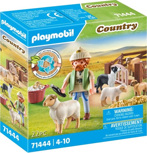 PLAYMOBIL COUNTRY: YOUNG SHEPHERD WITH FLOCK OF SHEEP