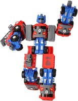 KiddyGo jouet robot transformable rouge bleu véhicule-3
