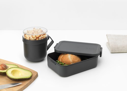Brabantia set déjeuner boîte à lunch et mug à soupe Dark Grey plastique 2 pièces-3