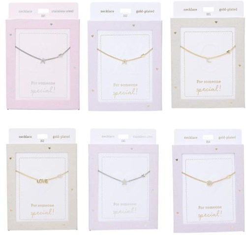 Collier Depesche signe du zodiaque Verseau argenté cristal-2
