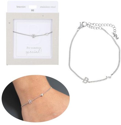 Depesche bracelet Heart of Gold doré avec lettre C et cristal-3