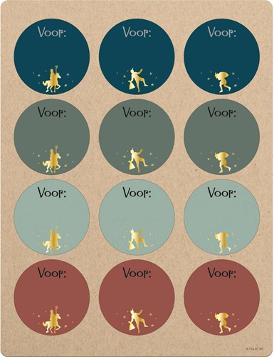 Folat autocollants cadeaux Saint-Nicolas étiquettes prénom 12 pcs papier-2