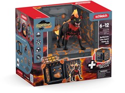 Schleich figurine de jeu Eldrador Creatures BattleCave Hyène de lave - animal fantastique