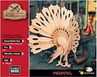 Eureka kit de construction en bois 3D paon - jouet créatif pour enfants