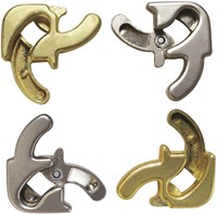 Eureka casse-tête métal Huzzle Cast Puzzle Square or-argent-3