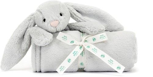 Jellycat Couverture câline Lapin Bashful Silver-3