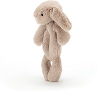 Jellycat peluche hochet Bashful Beige Bunny pour bébés-3