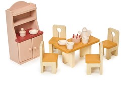Mentari salle à manger en bois pour maison de poupée - jouet en bois durable