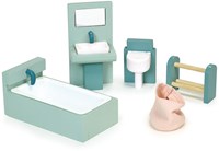Mentari salle de bain en bois pour maison de poupée, jouet pour enfants