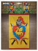 Boland drapeau chevalier - grande bannière fête chevaliers & dragons - décoration carnaval-3