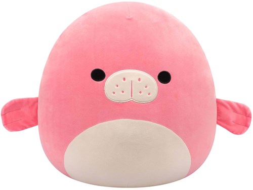 Squishmallows peluche câlin Morlai lamantin 30cm blanc animal marin