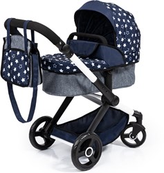 Bayer Chic 2000 landau poupée Xeo bleu avec poignée réglable