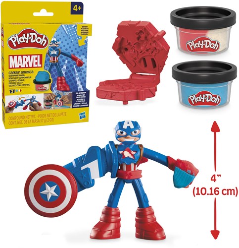 Play-Doh Marvel Captain America set de pâte à modeler super-héros - Jouet Marvel-3