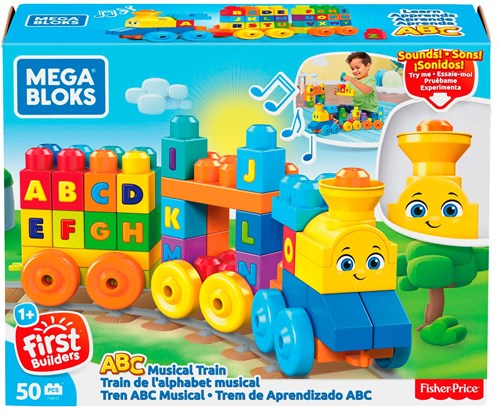 Mega Bloks train d'apprentissage ABC - Jouet éducatif avec musique et sons