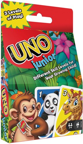 Mattel jeu de cartes UNO Junior - jeu pour enfants avec animaux amusants
