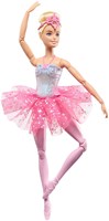 Poupée ballerine Barbie avec lumières - Dreamtopia robe rose-2