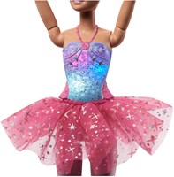 Poupée ballerine Barbie avec lumières - Dreamtopia robe rose-3