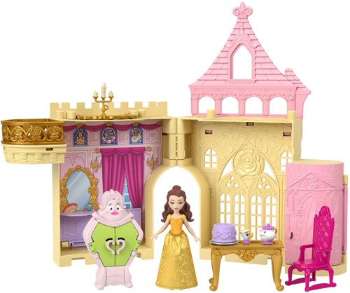 Poupée Disney Princesse maison de poupée Château de Belle - jouet rose-3