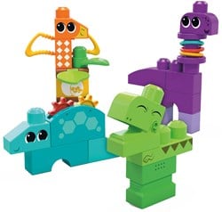Mega Bloks Squeak N Chomps Dino's Bouwset, 24dlg.