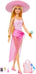 Mattel poupée Barbie de plage deluxe - Malibu avec accessoires - poupée Barbie