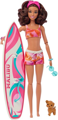 Barbie beach pop met surfplank